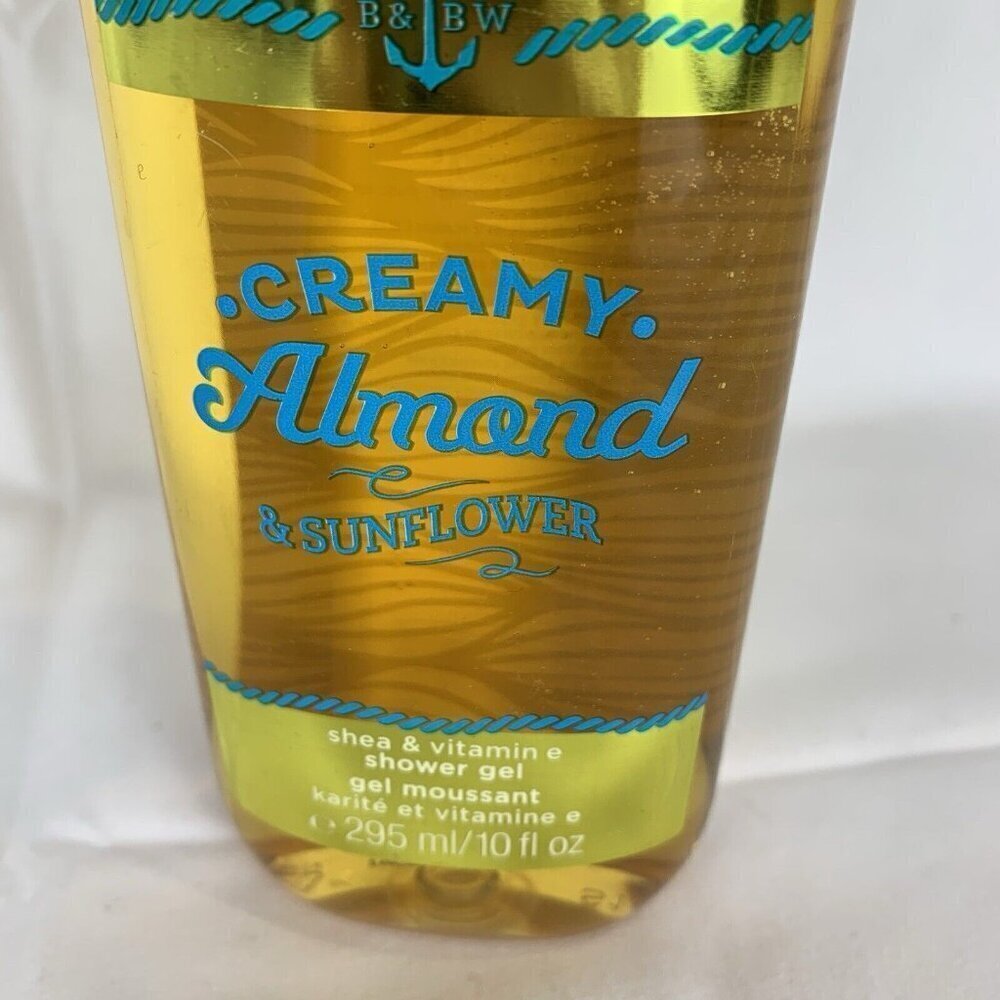 Bath And Body Works CREAMY ALMOND & SUNFLOWER x1 New Shower Gel Shea & Vitamin E - Picture 3 of 4